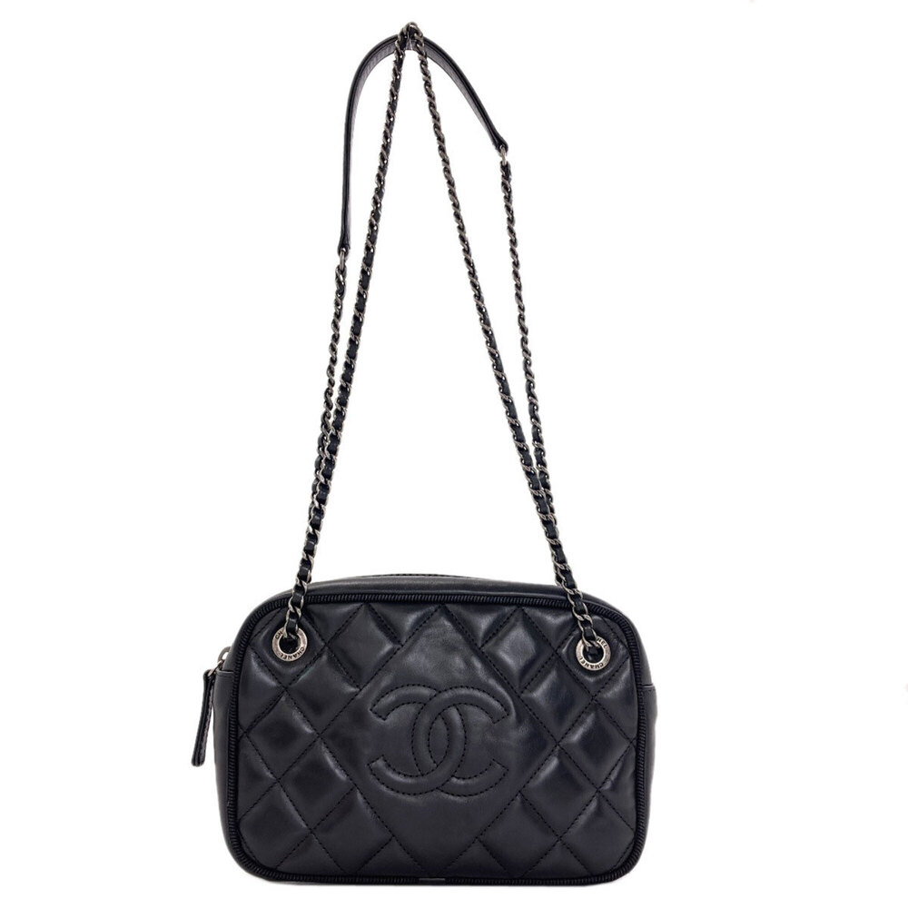Chanel Ballerina Coco Mark Silver Hardware Shoulder Bag Calfskin Women's CHANEL